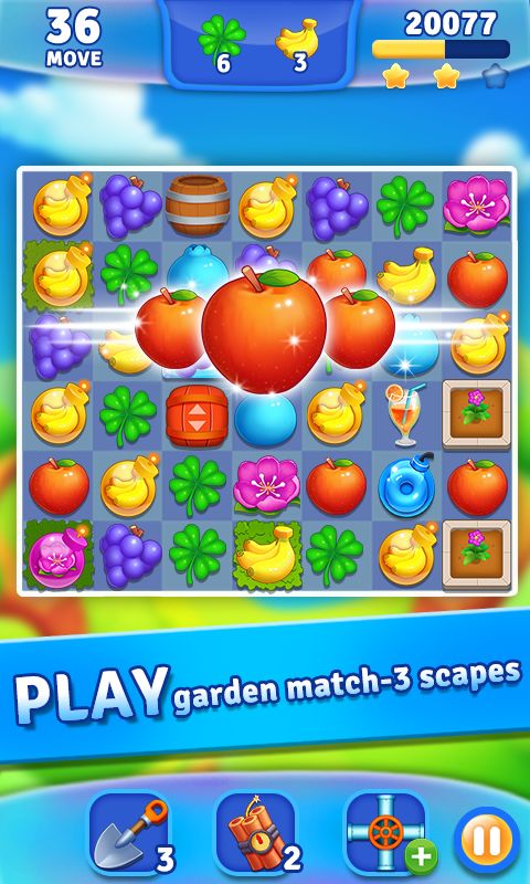 Fruits Garden - Match 3 Game ภาพหน้าจอเกม