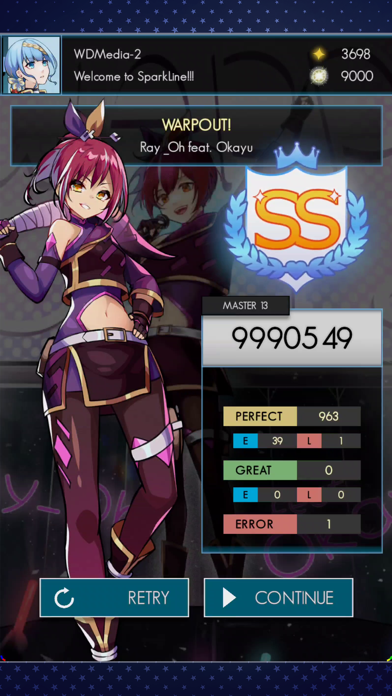 Screenshot of SparkLine - Rhythm Game