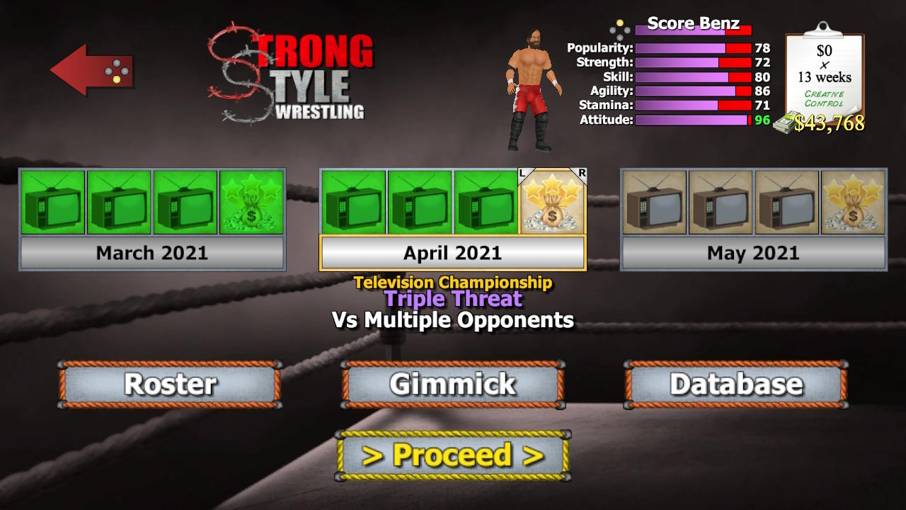 Wrestling Empire Game Screenshot