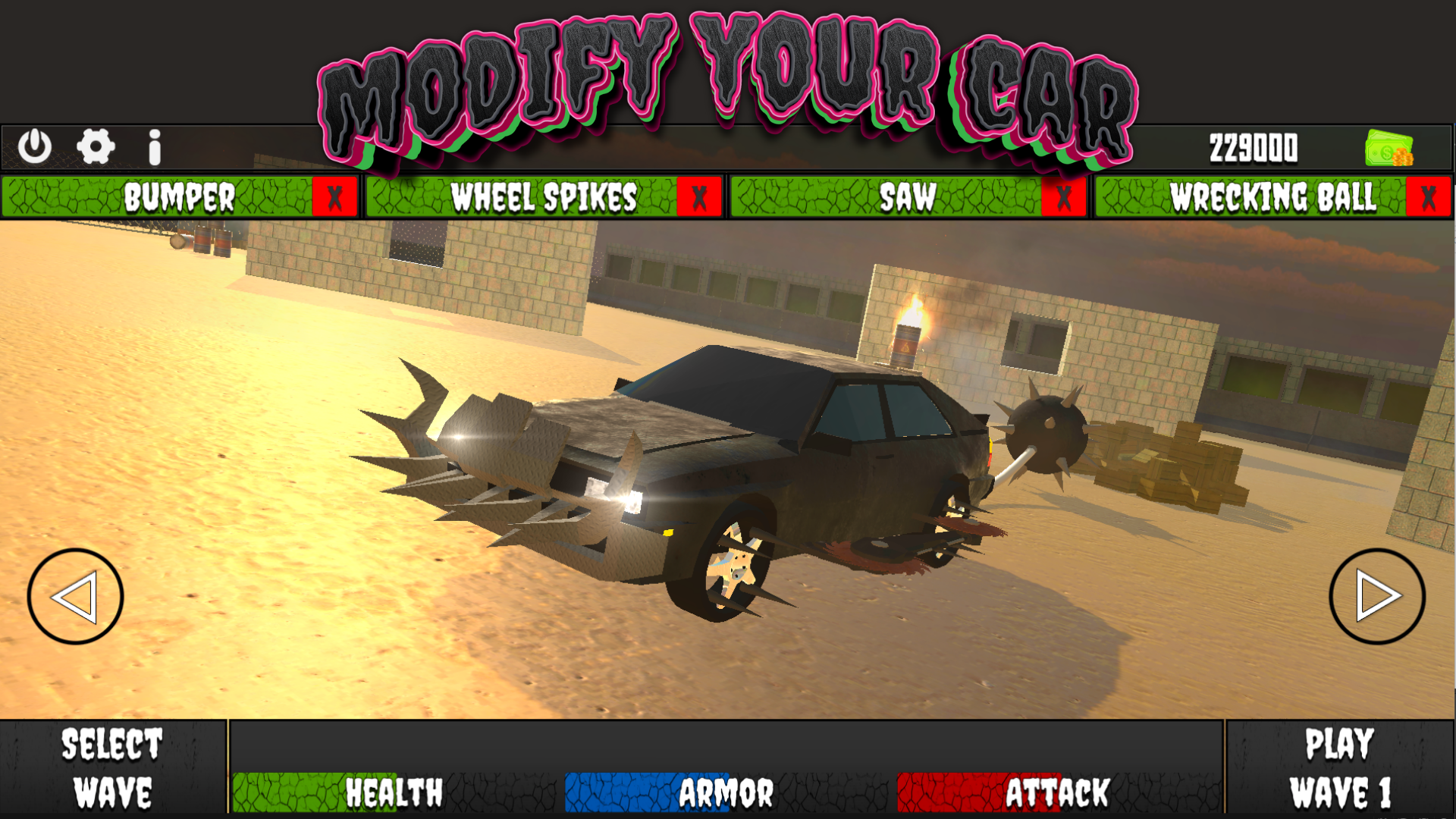 Zombie Derby Car Game Screenshot