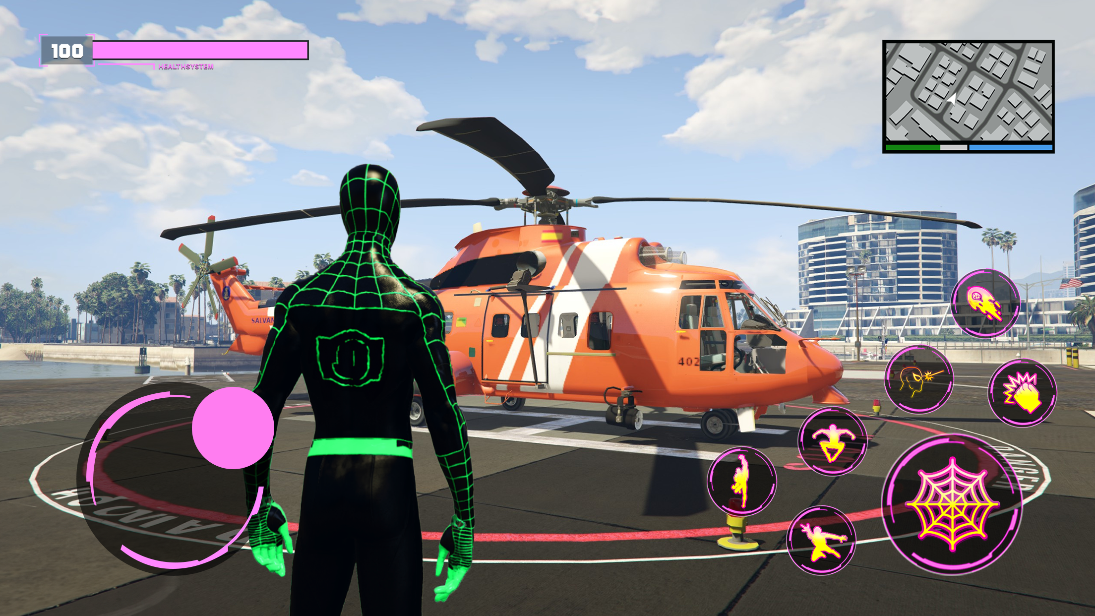 Superhero Fighting Rope Game Game Screenshot