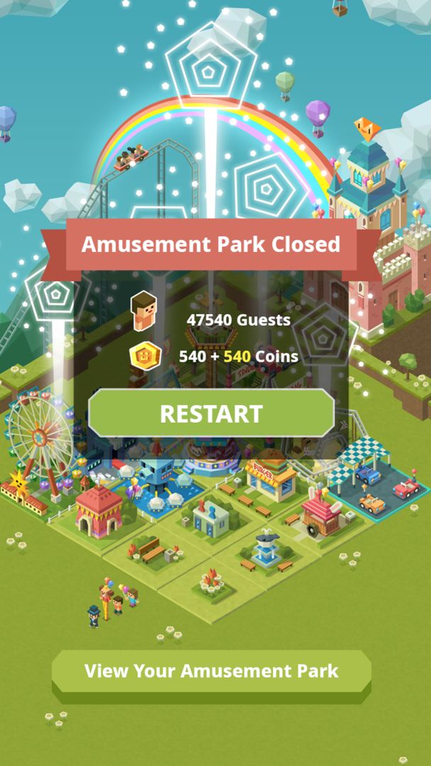 Merge Tycoon: 2048 Theme Park ภาพหน้าจอเกม