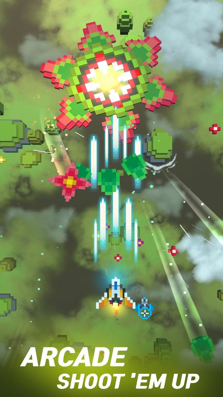 Sky Wings: Pixel Fighter 3D Game Screenshot
