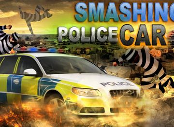 Smash Police Car - Outlaw Run Game Screenshot