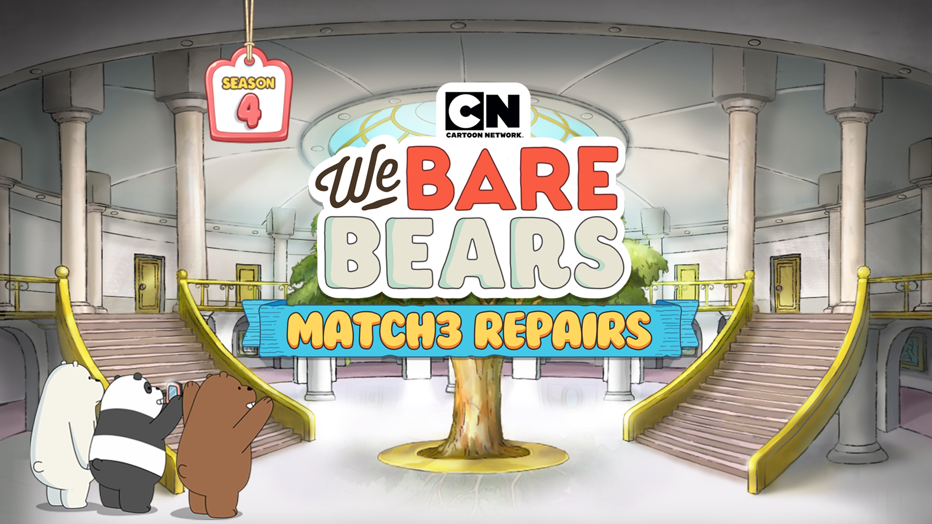 We Bare Bears Match3 Repairs Game Screenshot