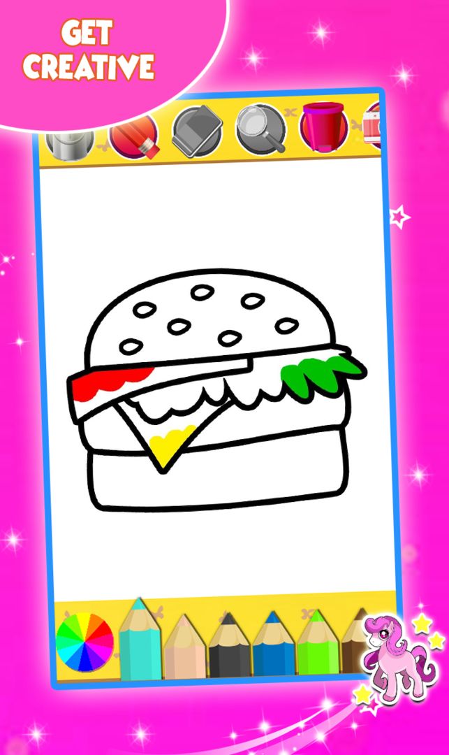 Food Coloring Game - Learn Colors for kids 게임 스크린 샷