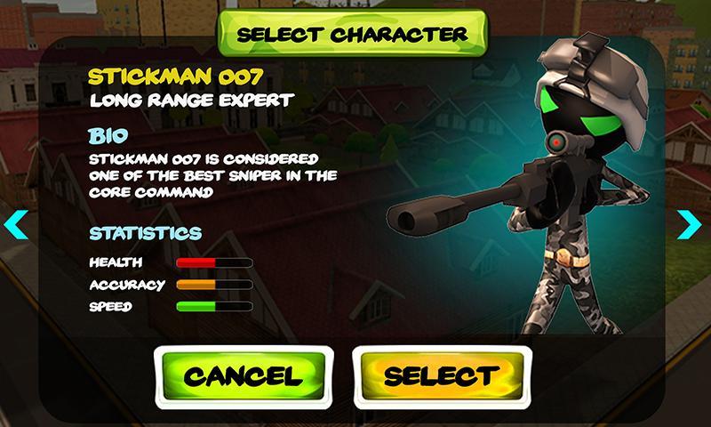 Stickman Sniper Squad 2017 Game Screenshot