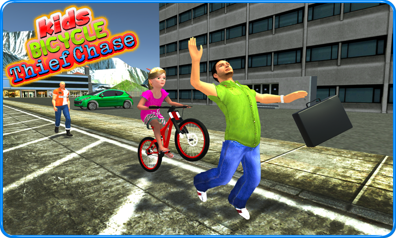 Скриншот игры Kids Bicycle Rider Thief Chase