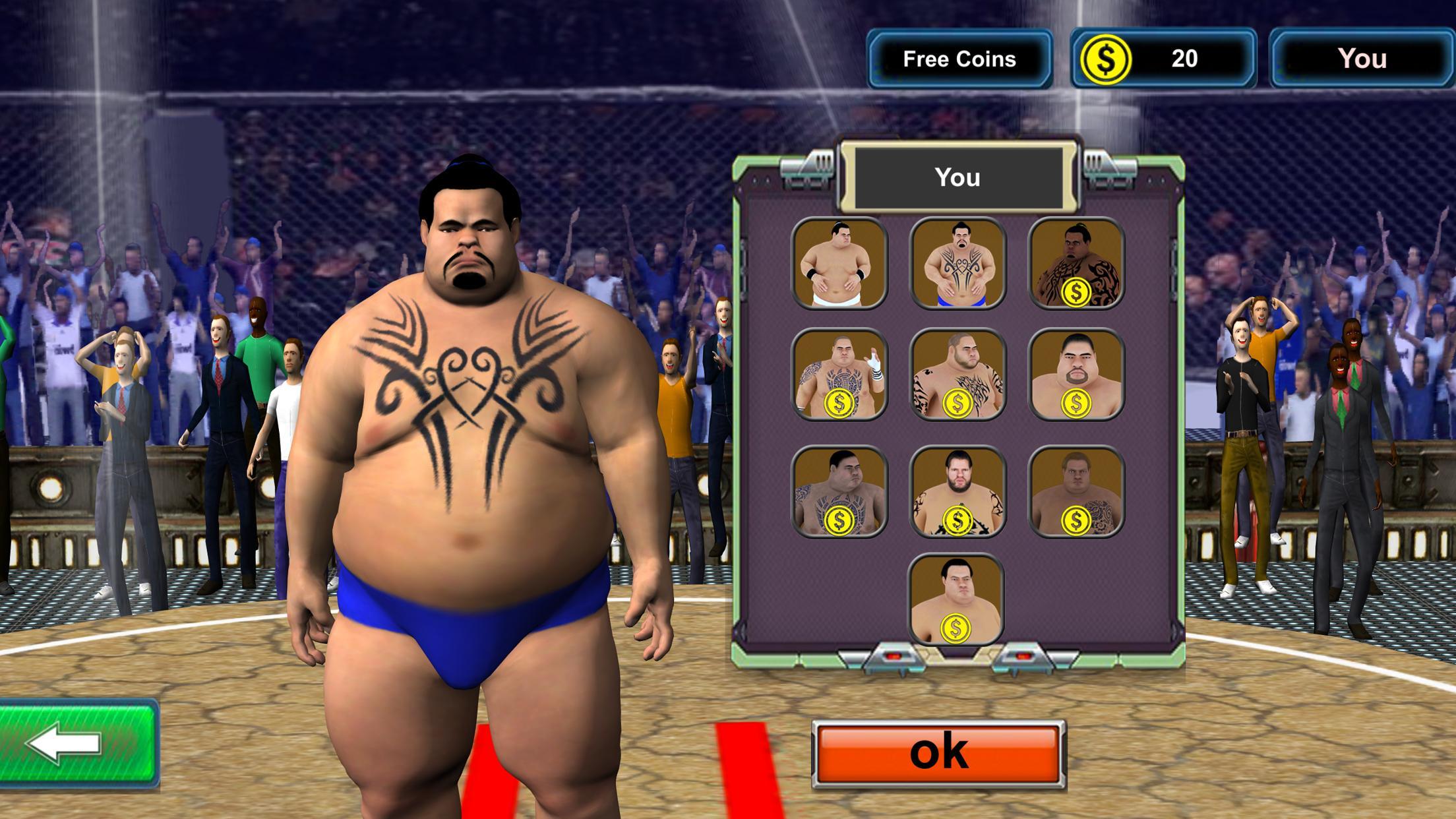 Screenshot 1 of Revolusi gulat sumo 2017: Pertarungan Bintang Pro 2.8