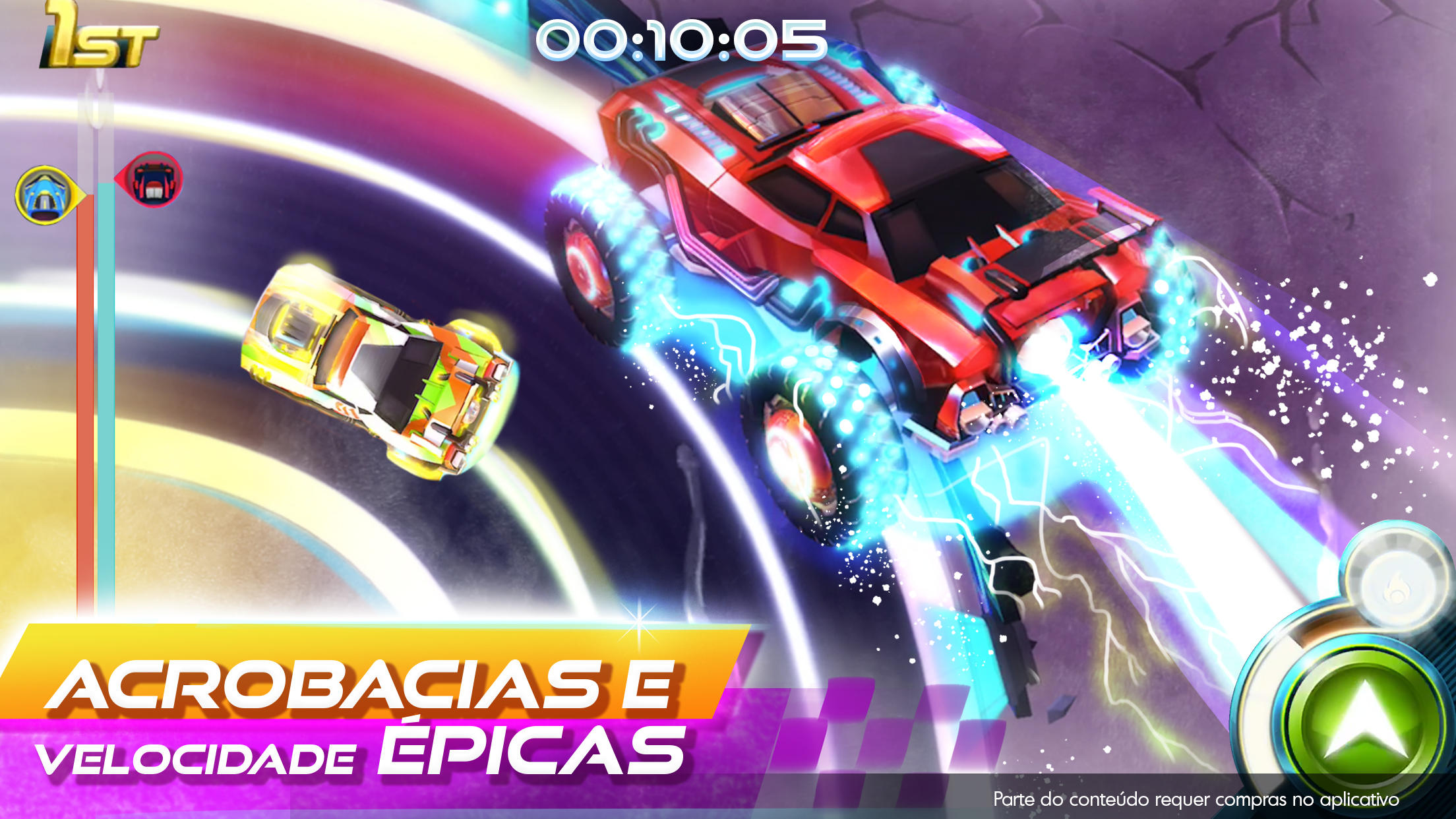 Captura de Tela do Jogo RaceCraft - Constrói e Corre