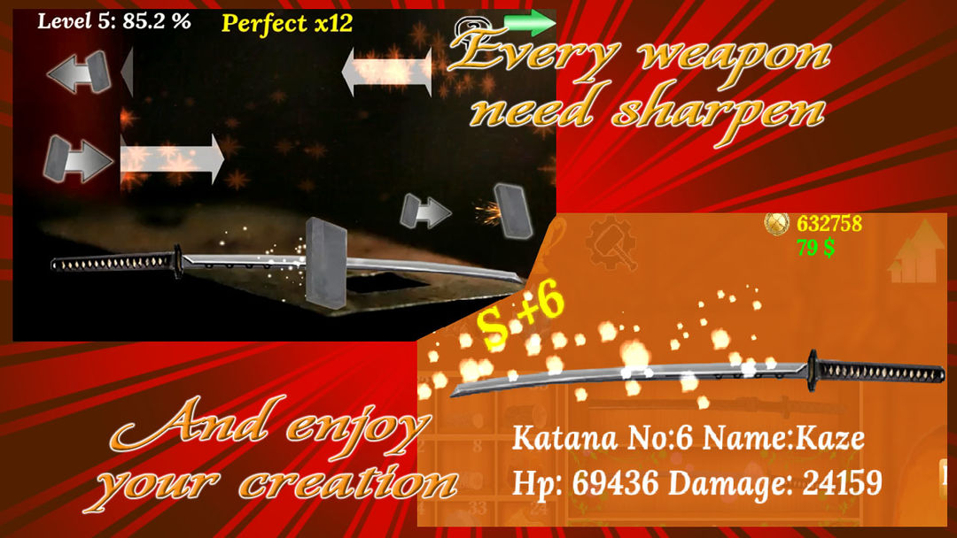 Katana Collection : blacksmith 게임 스크린 샷