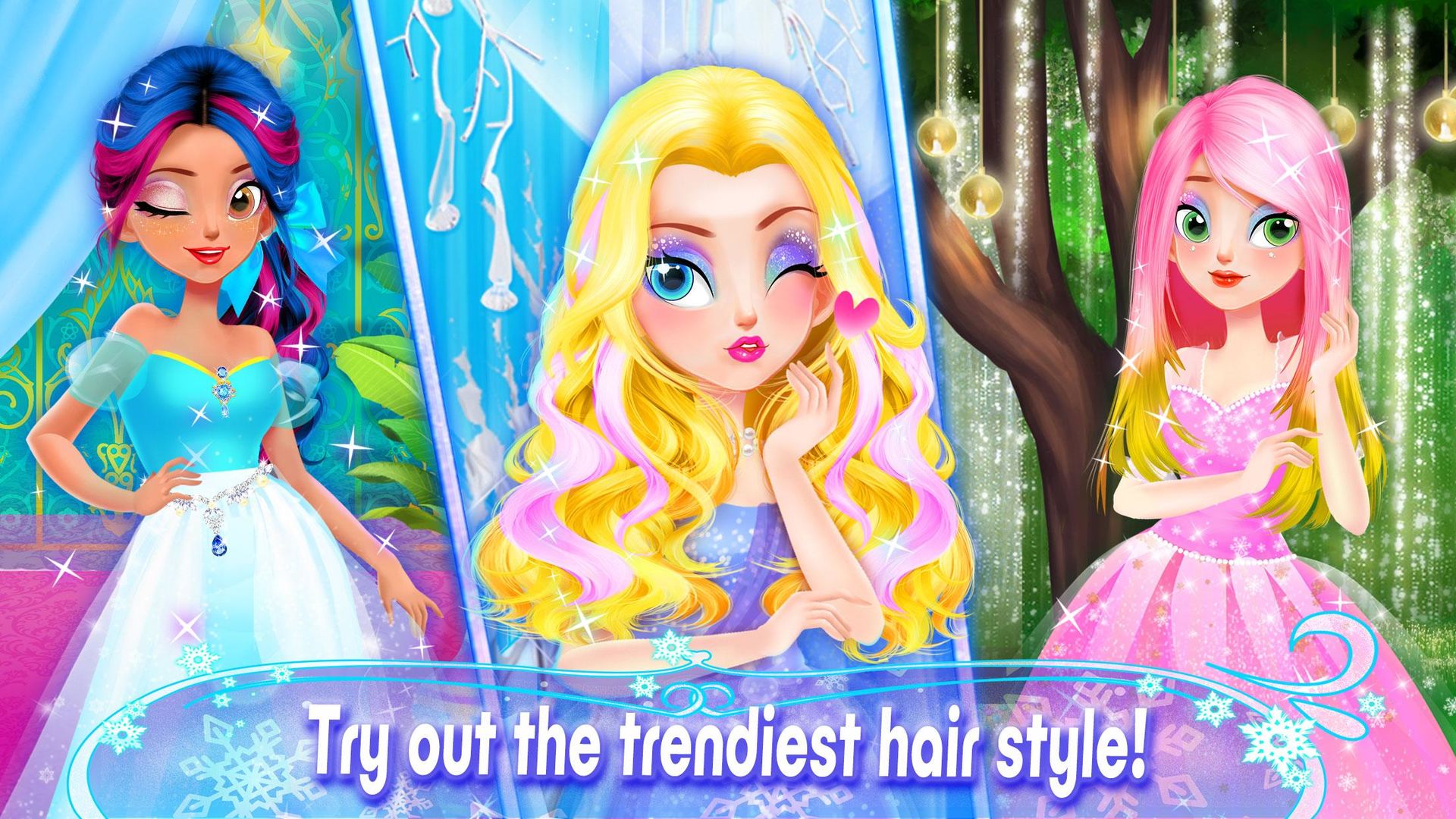 Screenshot of Princess Hair Salon - Girls Games
