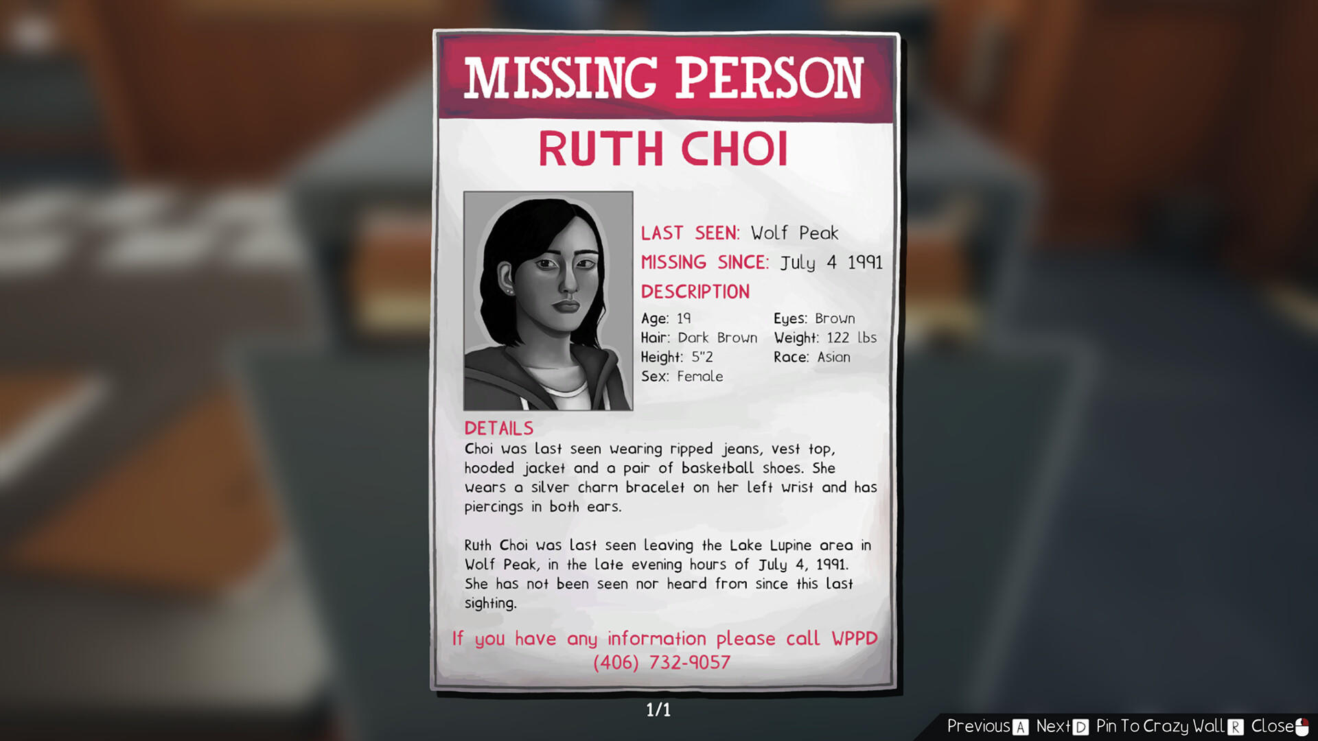 Wolf Peak: The Case of Ruth Choi 게임 스크린 샷