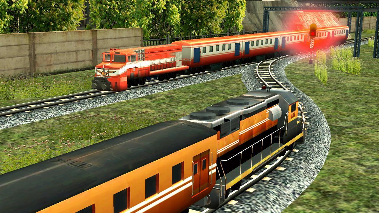 기차 레이싱 게임 3D 2인 플레이어 게임 스크린 샷