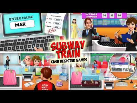 Screenshot dari video Subway Train Cash Register ATM Cashier Games