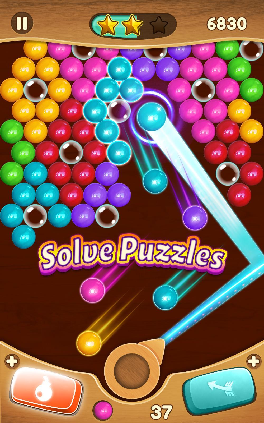 Wood Bubble Pop Game Screenshot