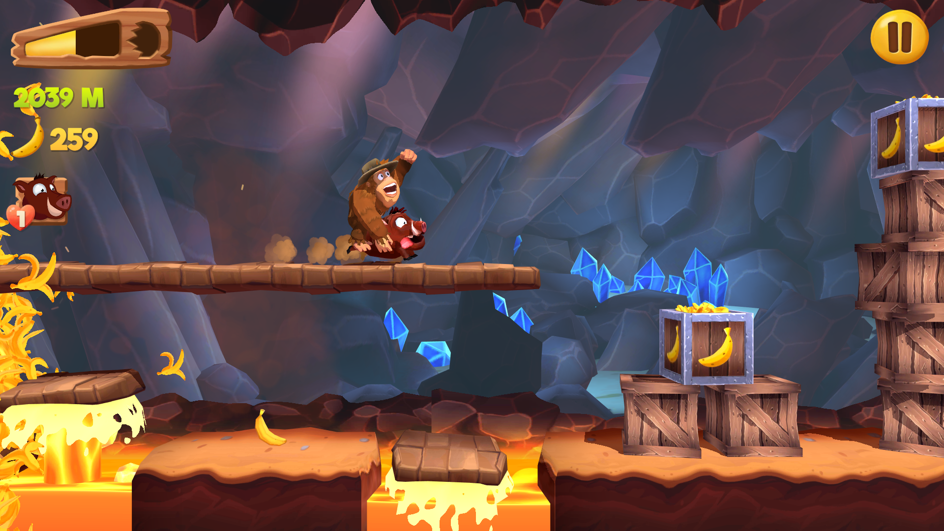 Screenshot 1 of Banana Kong 2: gioco runner 1.3.10