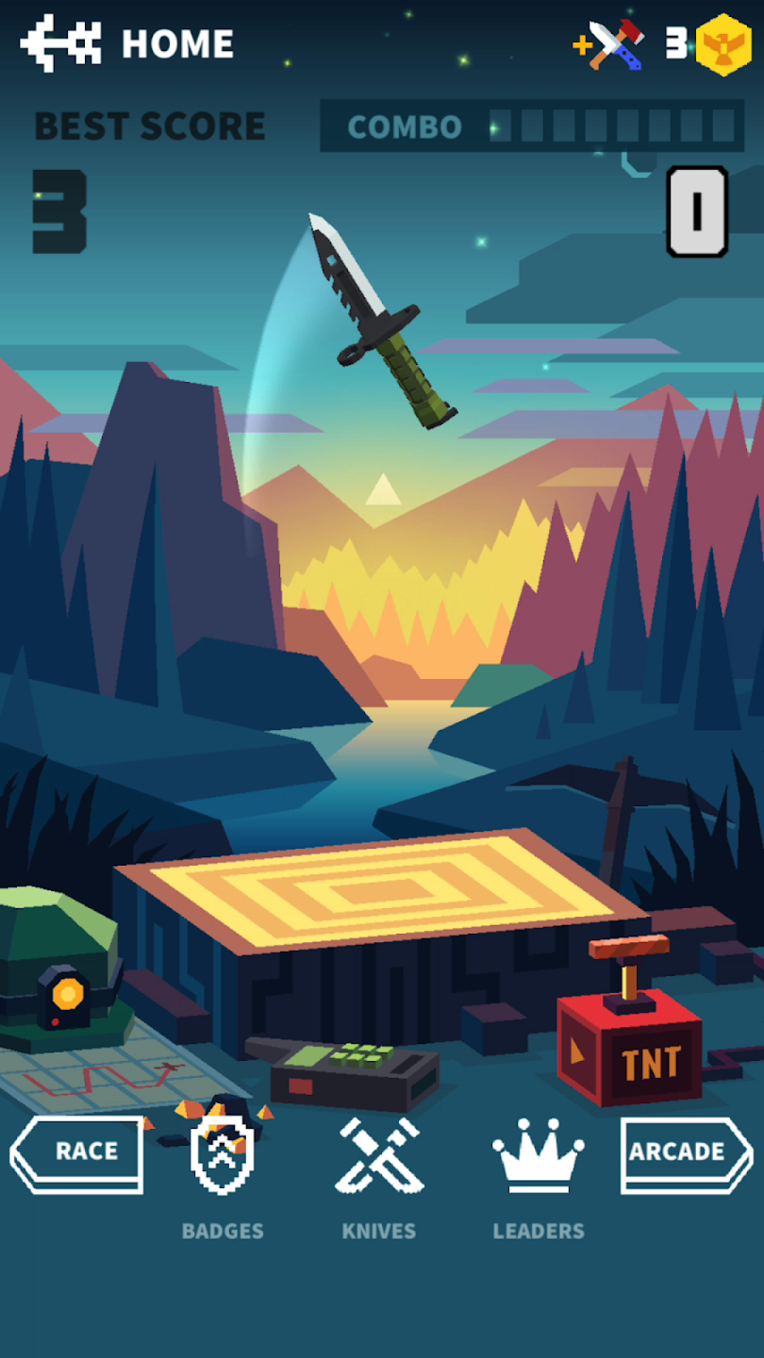 Flippy Knife: 3D flipping game Game Screenshot