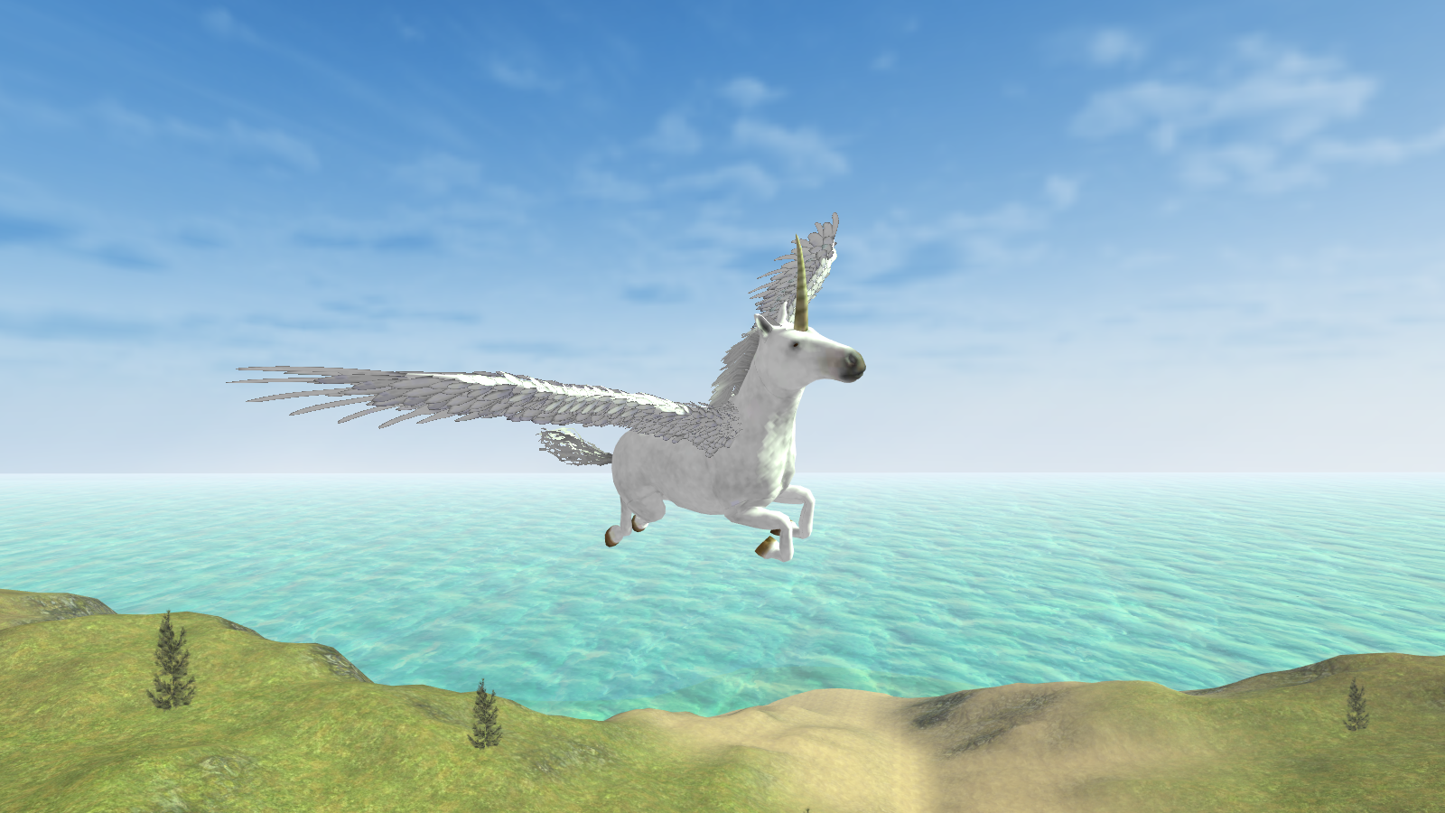 Screenshot 1 of 飛行獨角獸模擬器免費 2