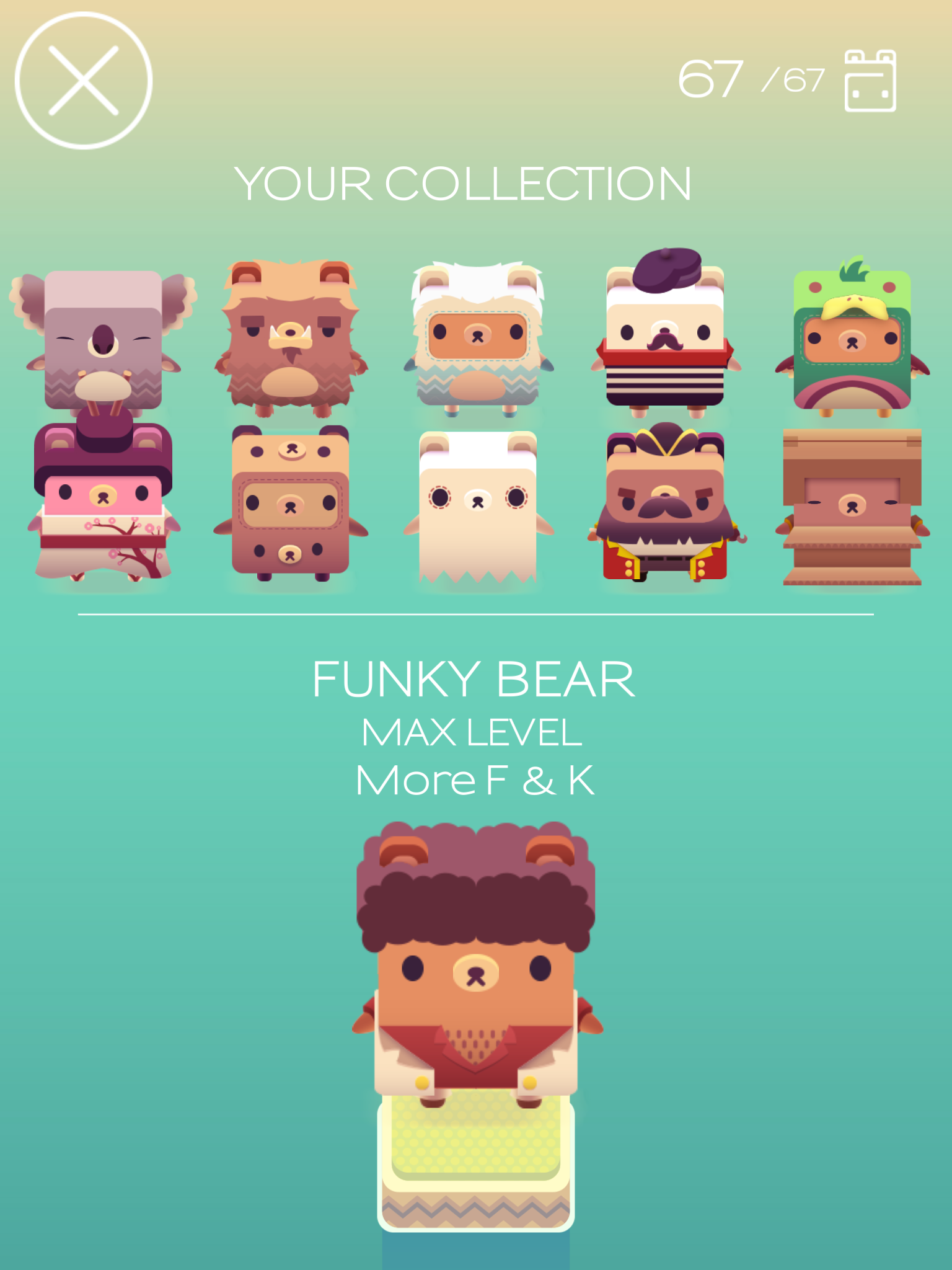 Screenshot of Alphabear English word game