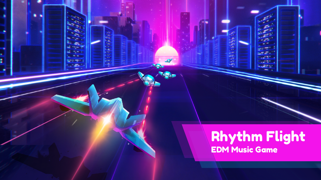 Screenshot 1 of Rhythm Flight: Trò chơi âm nhạc EDM 0.8.4