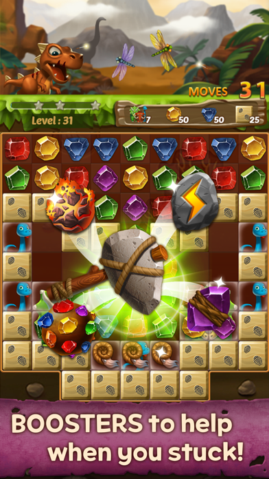 Jewels Dino Age ゲームのスクリーンショット