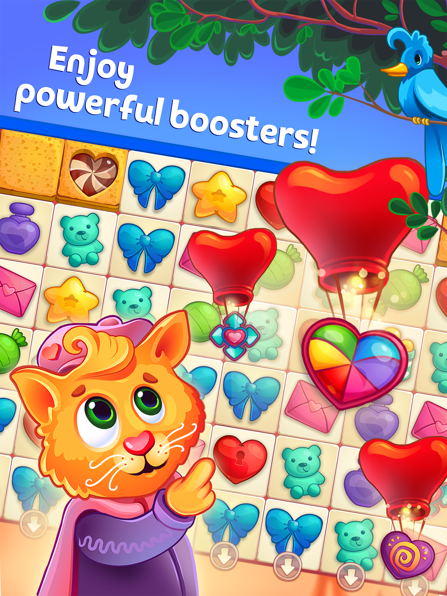 Sweet Hearts - Match 3 게임 스크린샷