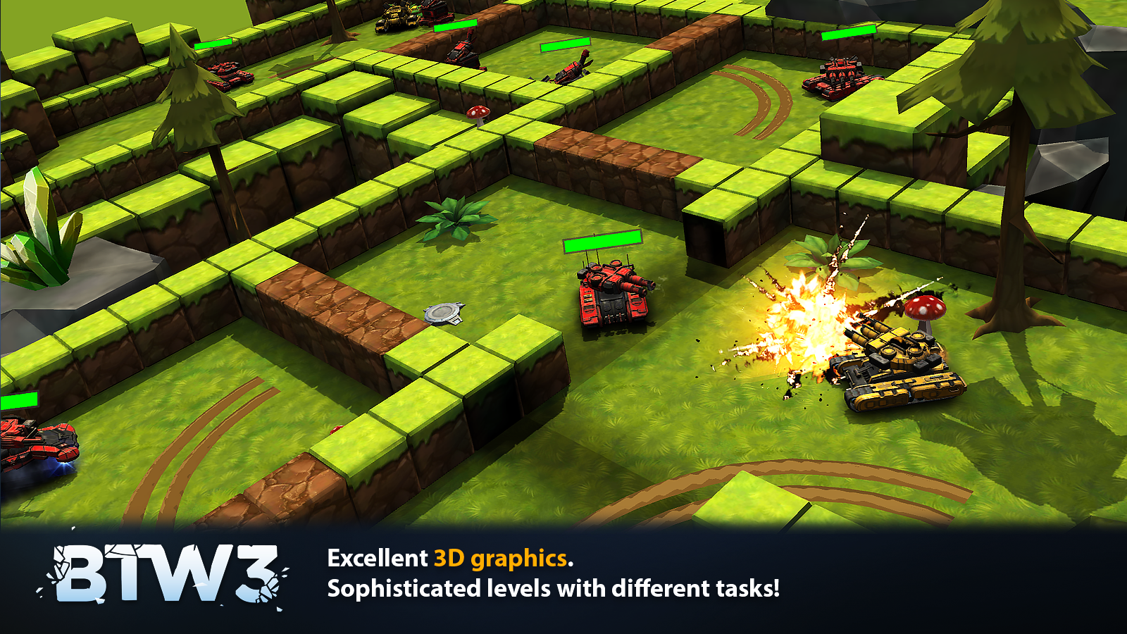 Скриншот игры Block Tank Wars 3 Tank Shooter