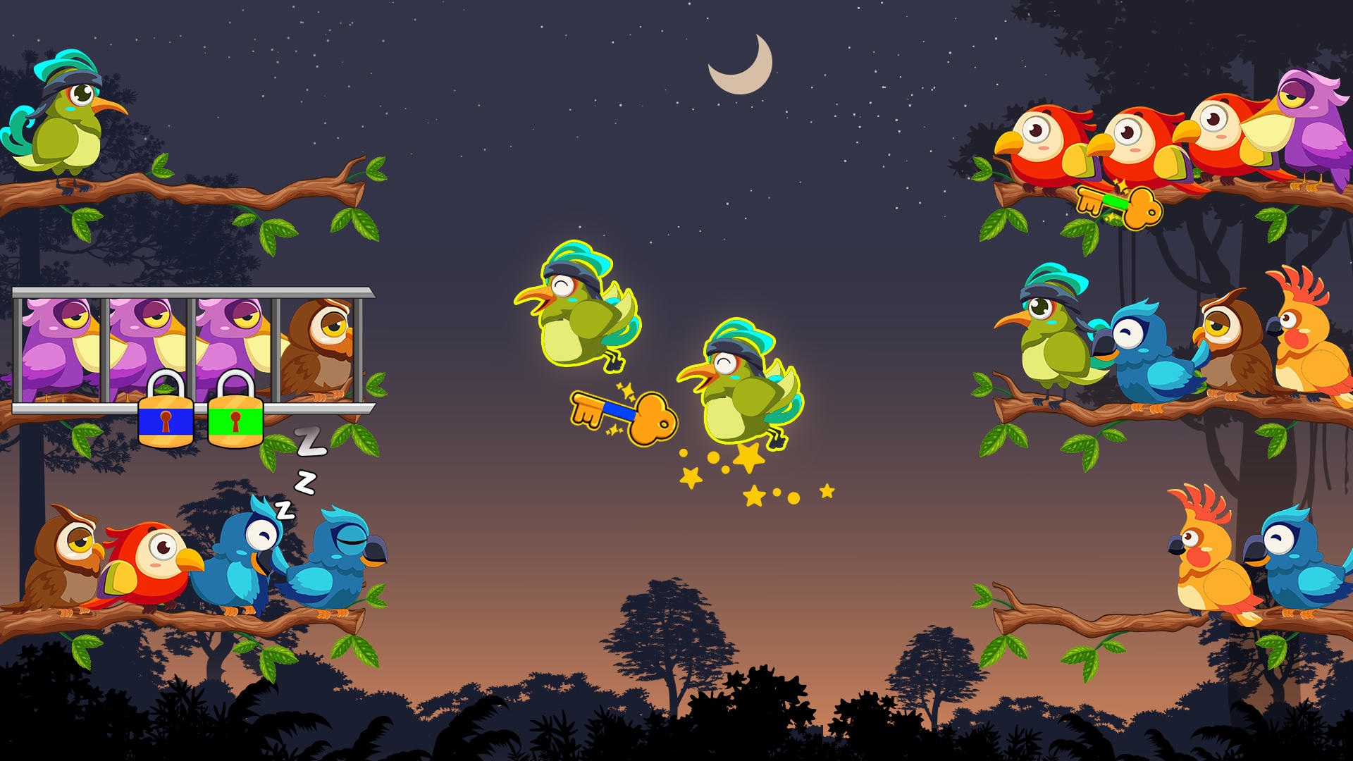 Screenshot of Bird Sort: Color Puzzle Game