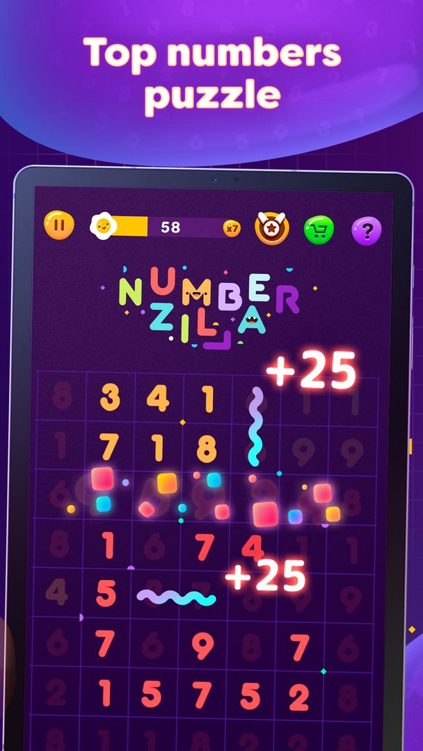 Numberzilla: Number Match Game ภาพหน้าจอเกม