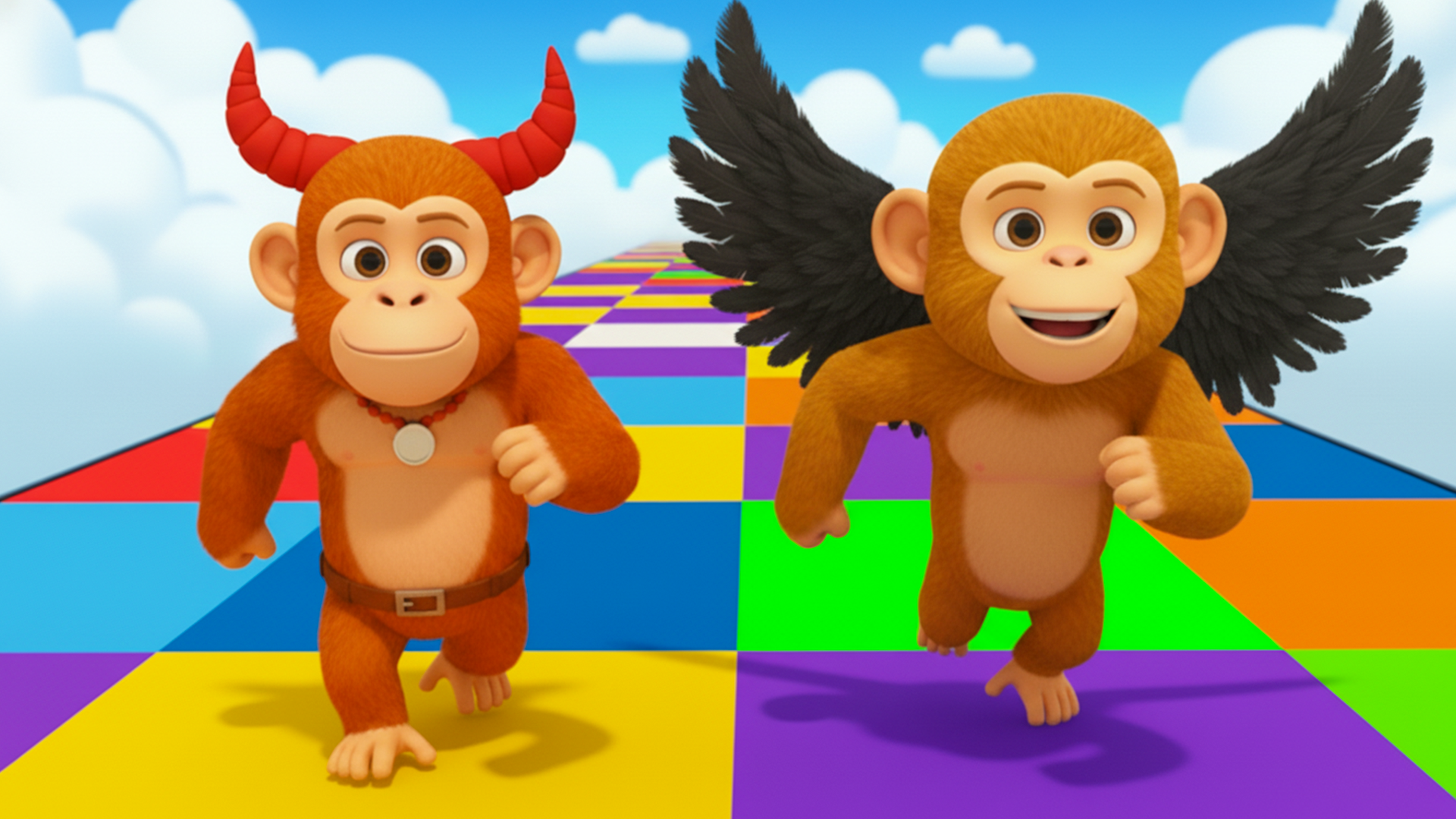 Monkey Obby Parkour Runner Game Screenshot