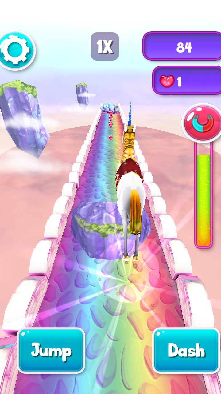 My Little Unicorn Runner 3D 2 Game Screenshot