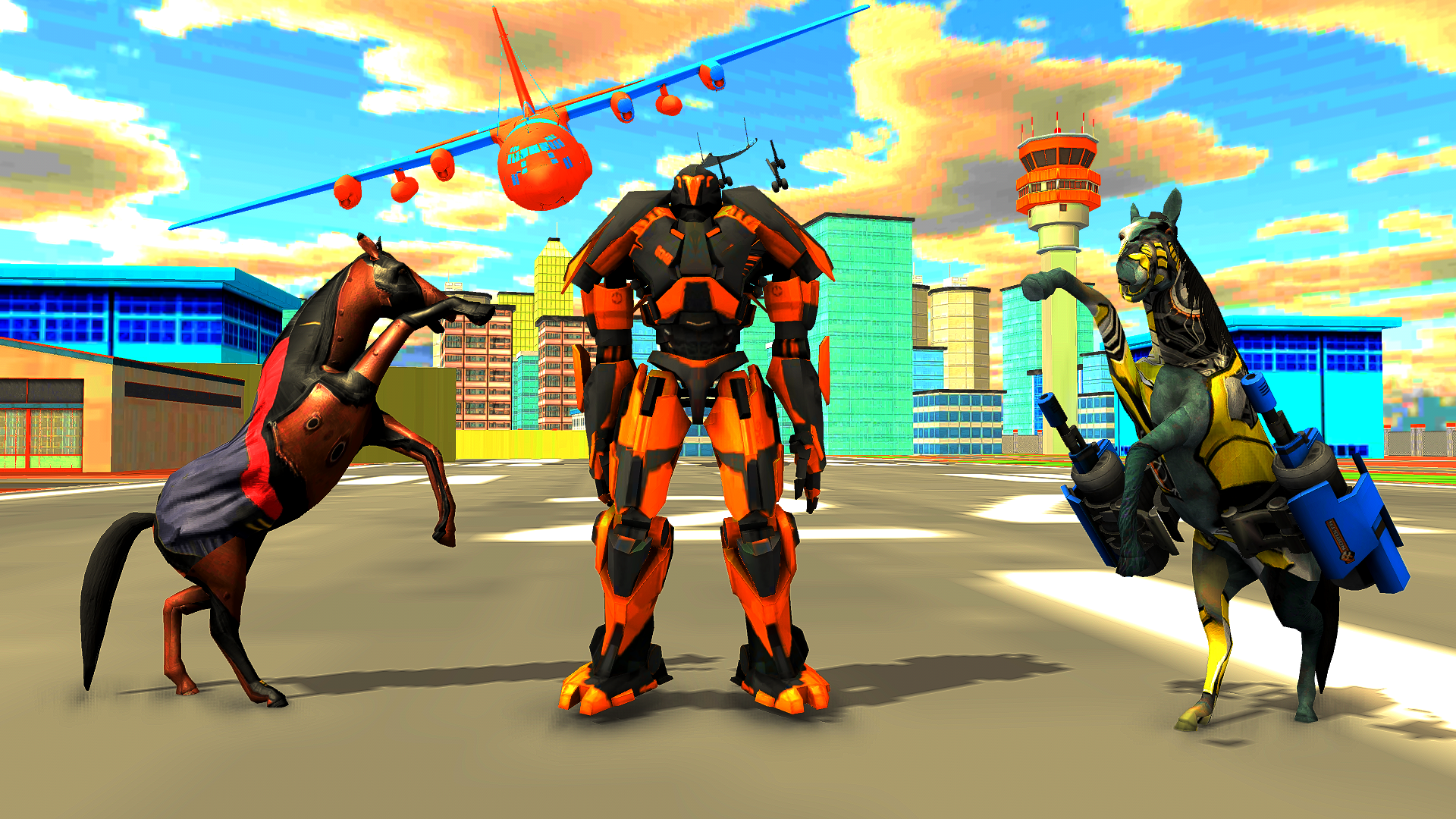 Horse Robot Car Transformers Game Screenshot