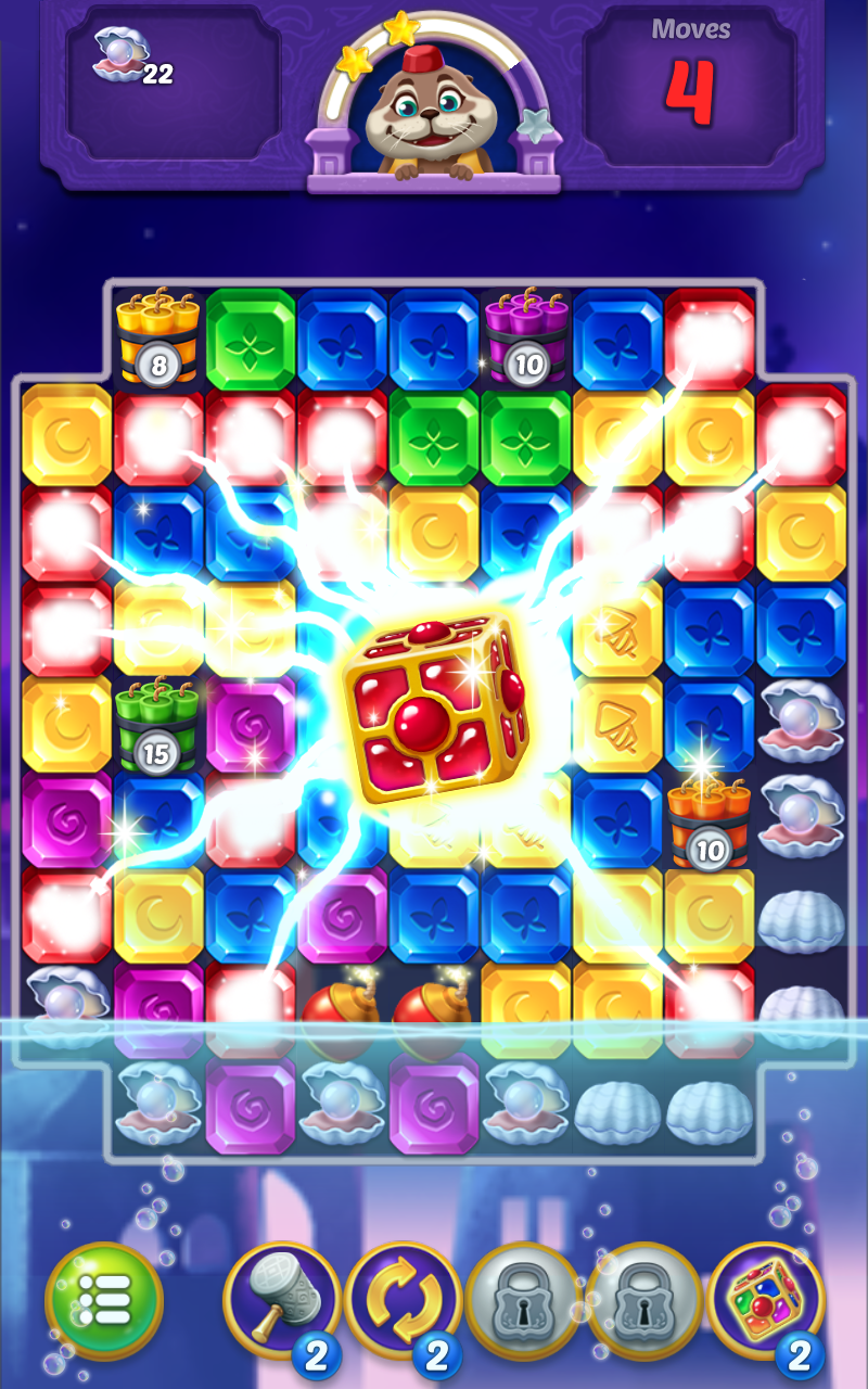 Jewel Pop: Treasure Island Game Screenshot