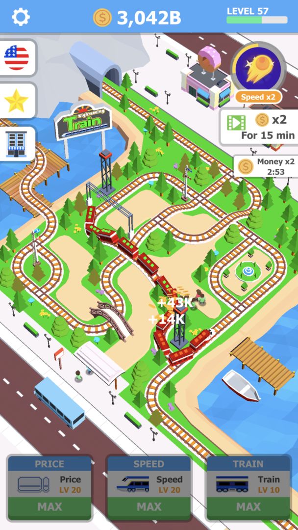 한가한 관광 열차 - 열차 수송 게임 게임 스크린 샷