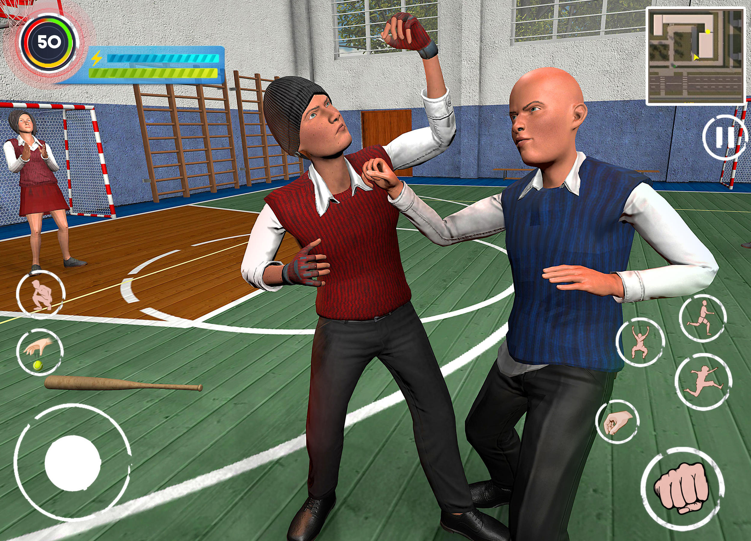Bad Bully Guys School Fight screenshot game