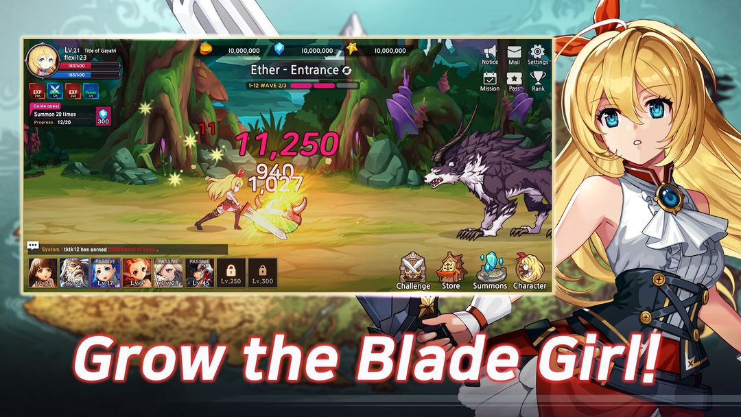 Screenshot of Blade Girl: Idle RPG