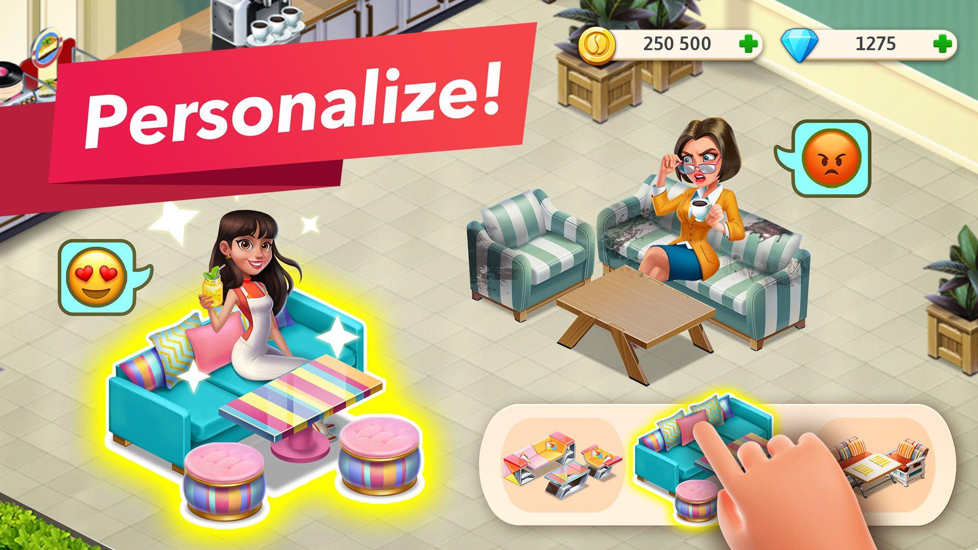 Captura de Tela do Jogo Minha Cafeteria - Restaurante