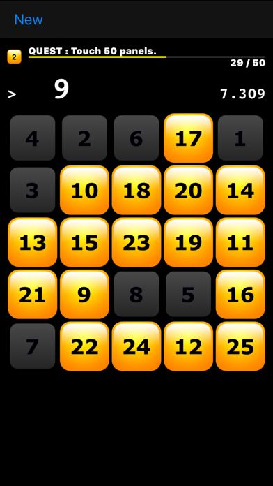 Screenshot of Touch the Numbers