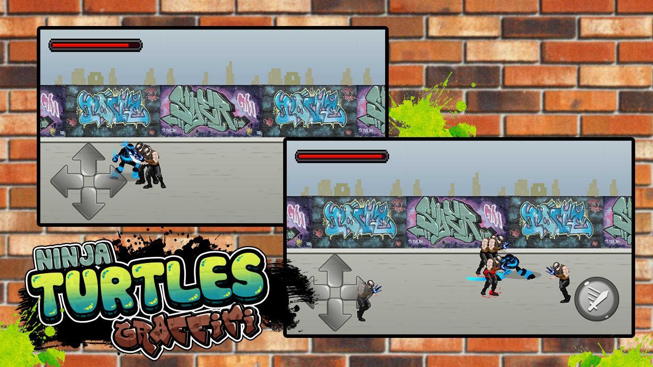 Turtles Ninja Graffiti Fight ゲームのスクリーンショット
