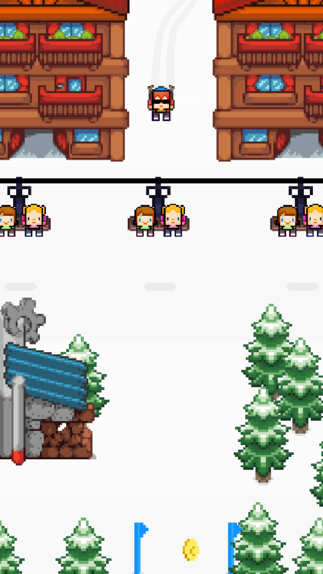 Slippy Slopes Extreme Ski Race Game Screenshot