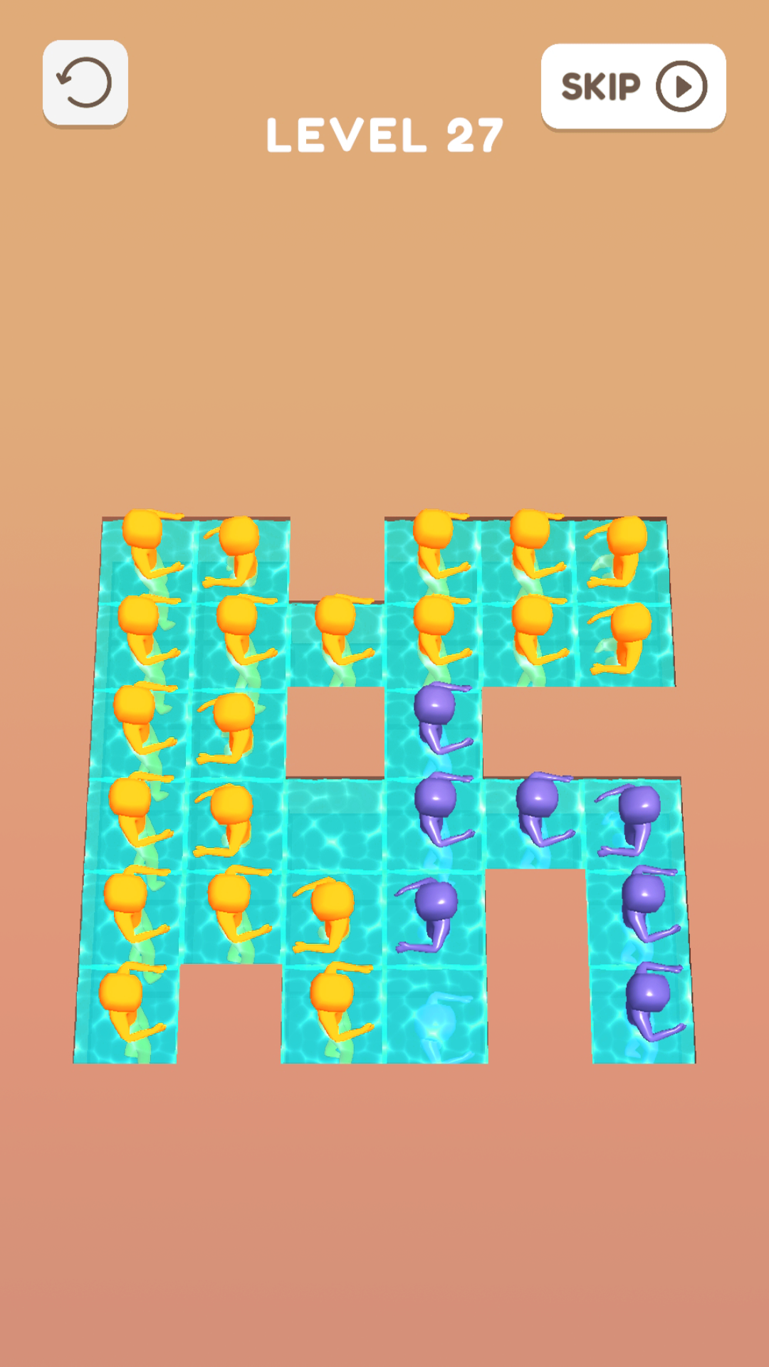 Swim Sort - Color Merge Puzzle Game Screenshot