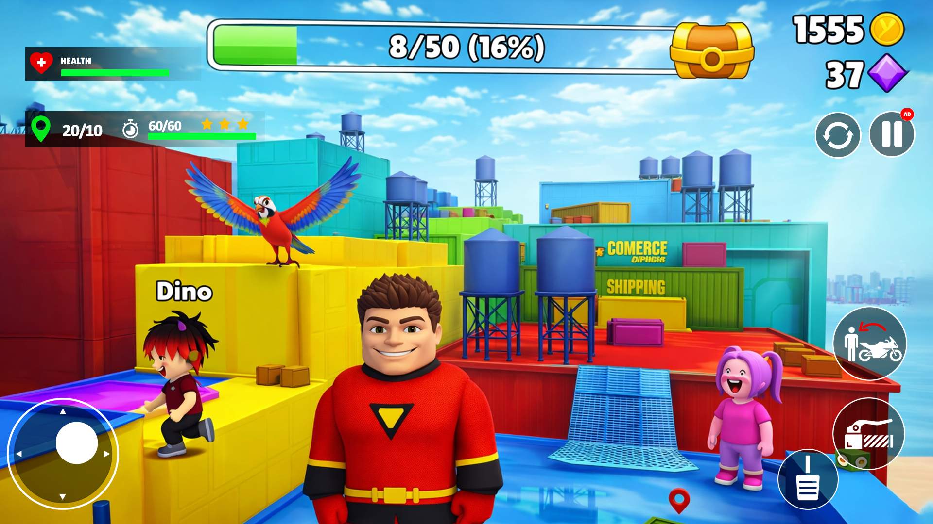 Obby Parkour Roof Race Game Screenshot