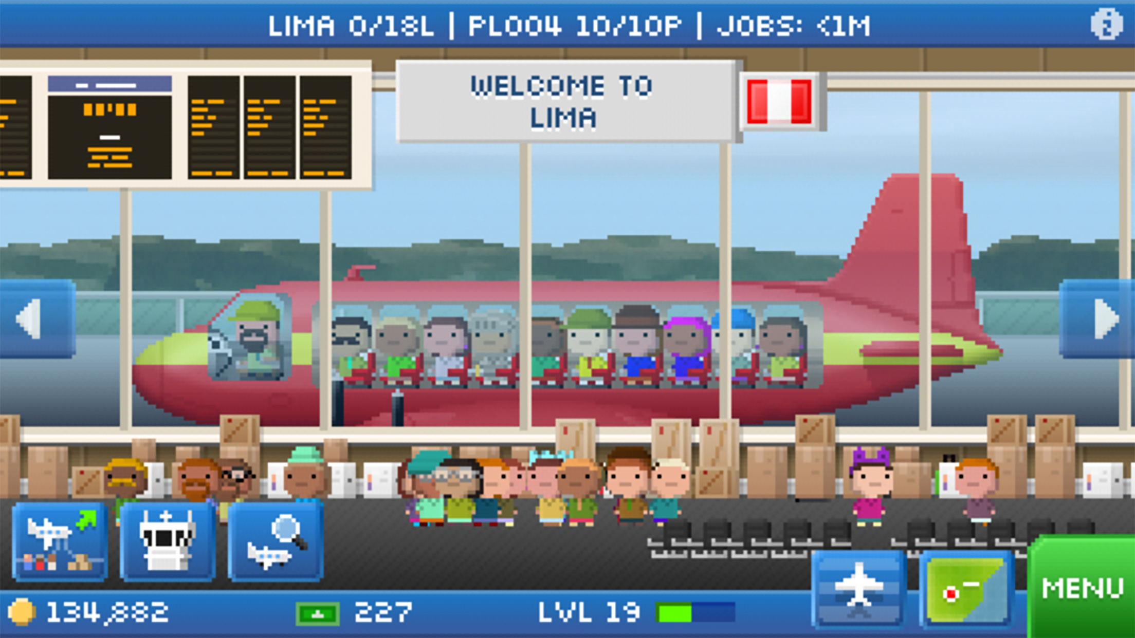 Screenshot 1 of Aviones de bolsillo: magnate de las aerolíneas 2.9.0