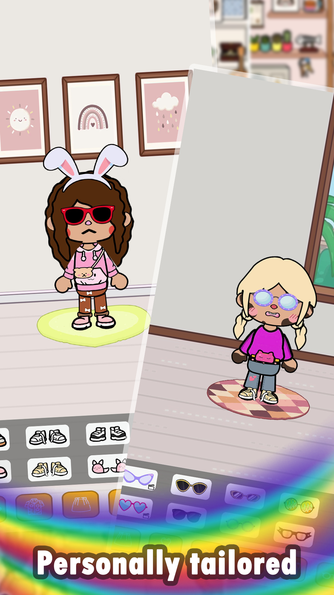 Screenshot of Toca dress up game