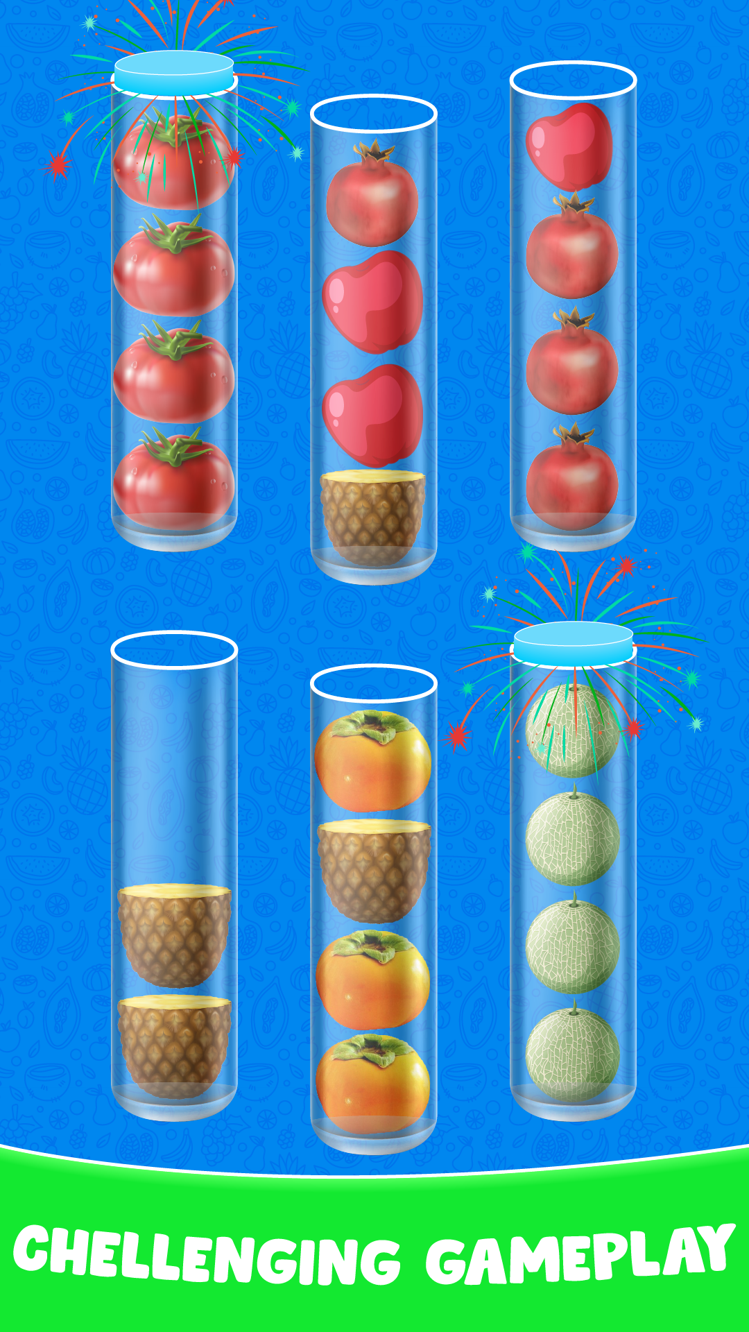 Fruits Sort Puzzle Color Game ゲームのスクリーンショット