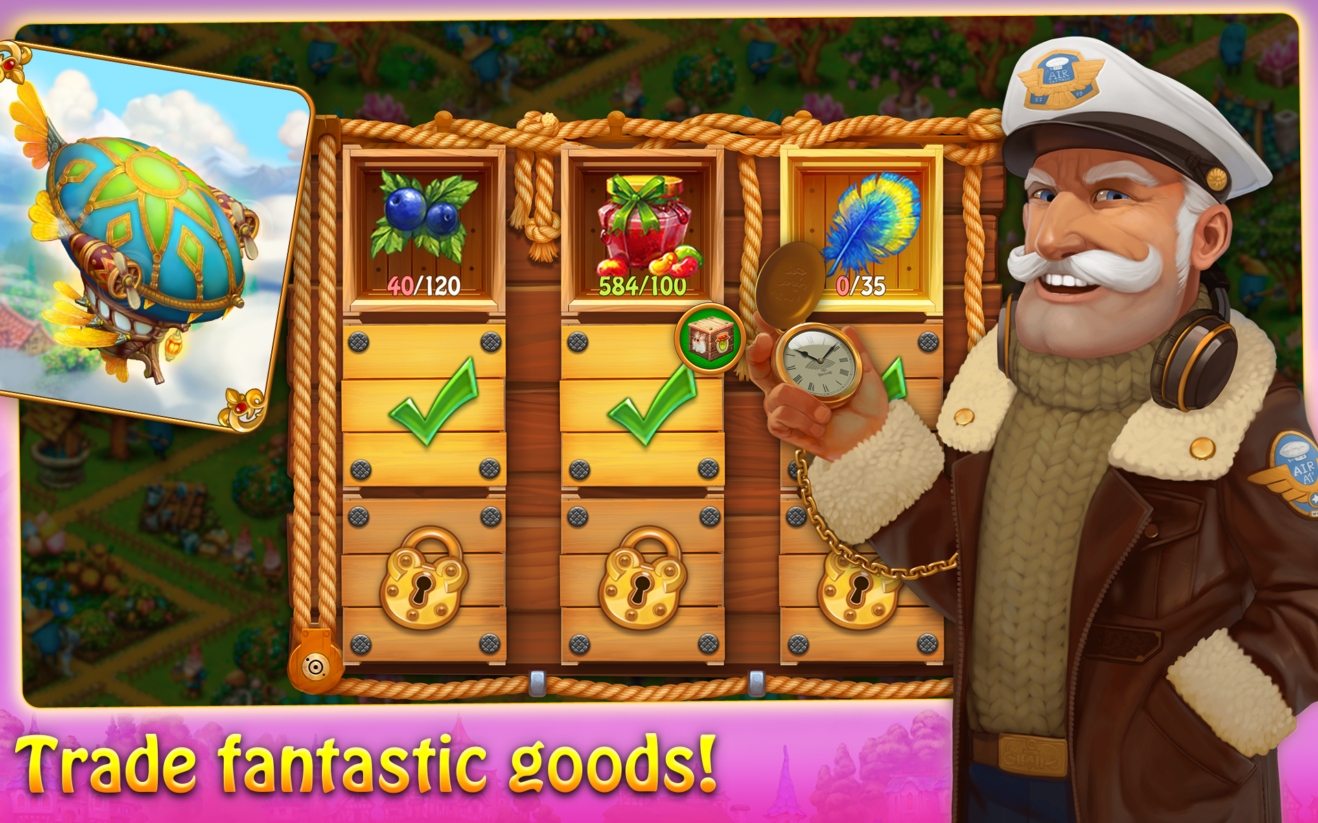 Captura de Tela do Jogo Charm Farm: Fazenda e Aventura