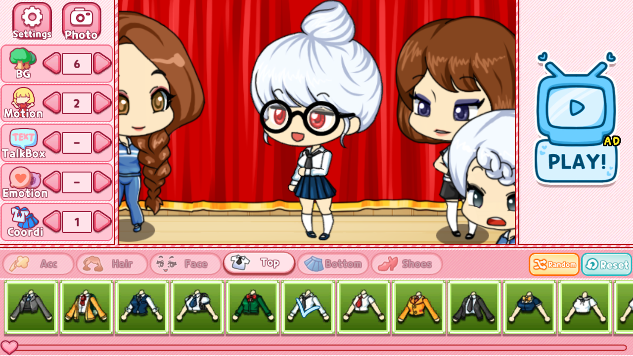 Cuplikan Layar Game School Pretty Girl2 : dress up