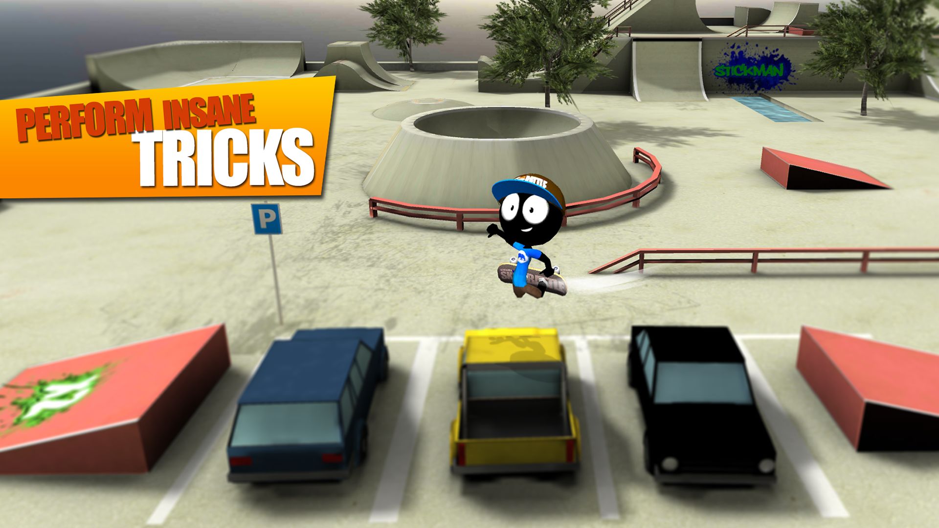 Screenshot of Stickman Skate Battle