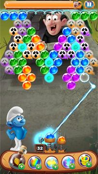 Captura de Tela do Jogo Os Smurfs: Bubble Shooter